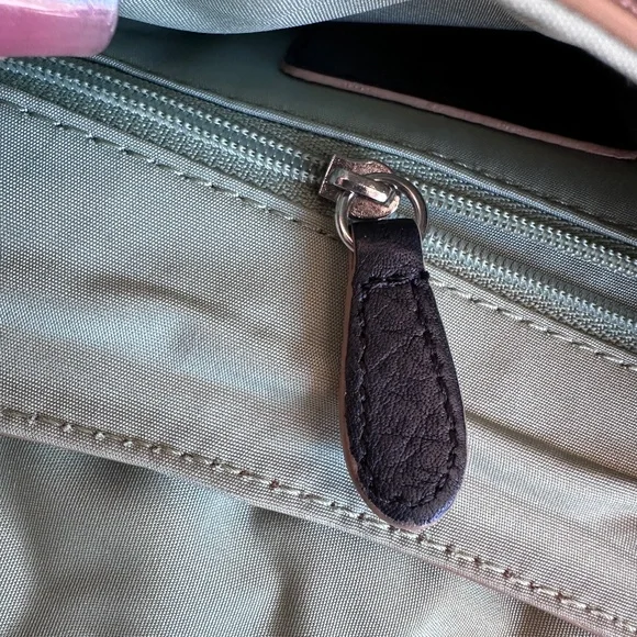 Vintage COLE HAAN Black Pebbled Leather Village Purse SP06 w/ Baseball Stitch! - Picture 5 of 16